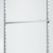 Barra rettangolare portaganci 120cm per montante cremagliera arredo negozio argento in acciaio
