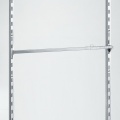 Barra rettangolare portaganci 120cm per montante cremagliera arredo negozio argento in acciaio