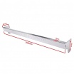 Barra rettangolare portaganci 120cm per montante cremagliera arredo negozio argento in acciaio