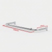 Barra appendiabiti a U 120cm per montante cremagliera argento per arredo negozio cabina armadio