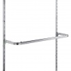 Barra appendiabiti a U 120cm per montante cremagliera argento per arredo negozio cabina armadio