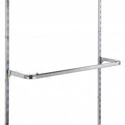 Barra appendiabiti a U 120cm per montante cremagliera argento per arredo negozio cabina armadio