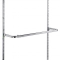 Barra appendiabiti a U 120cm per montante cremagliera argento per arredo negozio cabina armadio