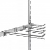 X10 Ganci per barra rettangolare a cremagliera 20 25 30 35 cm argento per arredo negozio in metallo incastro a cavaliere 