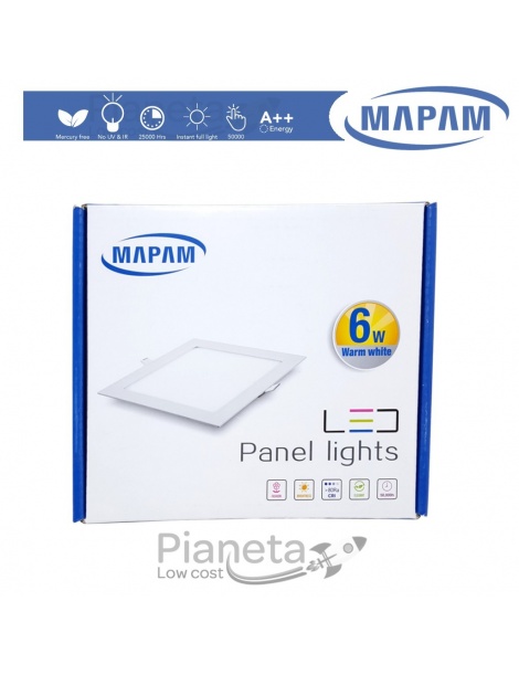 Pannello led quadrato 6/12/18W da incasso lampada soffitto slim luce bianco naturale calda
