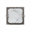 Pannello led quadrato 6w acciaio satinato nichel incasso Faro faretto completo driver luce bianca naturale calda Downlight
