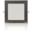 Pannello led quadrato 12w acciaio satinato nichel incasso Faro faretto Downlight luce bianca