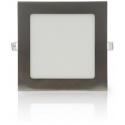 Pannello led quadrato 12w acciaio satinato nichel incasso Faro faretto Downlight luce bianca