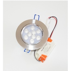 Faro faretto led da incasso alluminio 9w ip20 orientabile rotondo luce fredda bianca 6500k