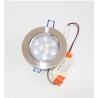 Faro faretto led da incasso alluminio 9w ip20 orientabile rotondo luce fredda bianca 6500k
