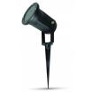 Faretto led segnapasso attacco GU10 faro da esterno orientabile IP65 grigio con picchetto per giardino vialetti