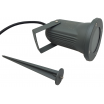 Faretto led segnapasso attacco GU10 faro da esterno orientabile IP65 grigio con picchetto per giardino vialetti