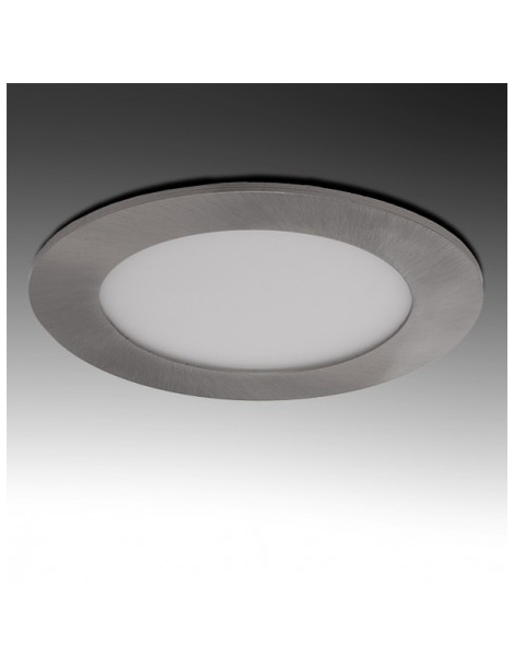 Pannello rotondo acciaio satinato nichel slim led 3w ip20 incasso Faro faretto luce bianca fredda Downlight