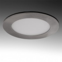 Pannello rotondo acciaio satinato nichel slim led 3w ip20 incasso Faro faretto luce bianca fredda Downlight