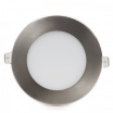 Pannello rotondo acciaio satinato nichel slim led 3w ip20 incasso Faro faretto luce bianca fredda Downlight