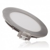 Pannello led rotondo acciaio satinato nichel slim 6w ip20 incasso faretto completo driver luce naturale calda Downlight