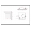 Pannello led quadrato 12w acciaio satinato nichel incasso Faro faretto Downlight luce bianca