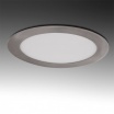 Pannello led rotondo acciaio satinato nickel slim12w ip20 incasso faretto completo driver luce calda naturale Downlight