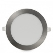 Pannello led rotondo acciaio satinato nickel slim12w ip20 incasso faretto completo driver luce calda naturale Downlight