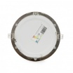 Pannello led rotondo acciaio satinato nickel slim12w ip20 incasso faretto completo driver luce calda naturale Downlight