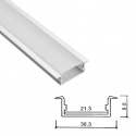 Profilo Alluminio incasso largo Strisce Strip LED Barra Rigida Copertura Opaco