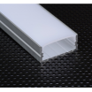 Profilo Alluminio largo 24 mm 2mt Strisce Strip LED Barra Rigida Copertura Opaco