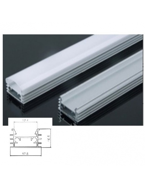 Profilo Alluminio superficie Strisce Strip LED Barra Rigida Copertura opaco