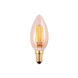 Lampadina led oliva 4w bulbo E14 ambrato luce calda 2700k illuminazione