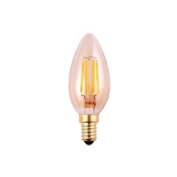 Lampadina led oliva 4w bulbo E14 ambrato luce calda 2700k illuminazione