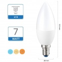 Lampadina Led Oliva 7W E14 opaca lampada per lampadario luce Fredda Naturale Calda