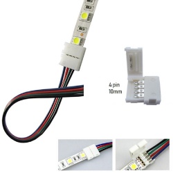 Connettore a clip rgb 10mm 4 pin per striscia led multicolore strip 5050