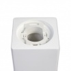 Portafaretto a cubo in gesso da soffitto 110mm verniciabile lampada quadrata con attacco GU10