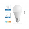 Lampadina Led globo E27 18w A80 bulbo luce naturale calda