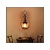 Applique parete E27 lanterna vintage legno lampada da muro luce led da interno