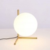 Lampada da tavolo scrivania ramo con sfera in vetro attacco E27 oro argento luce moderno minimal led