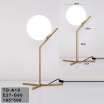 Lampada scrivania ramo con sfera E27 oro argento luce tavolo moderno minimal led
