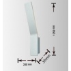 Applique parete bianco10w moderno lampada muro luce fredda 6500k