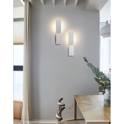 Applique parete bianco10w moderno lampada muro luce fredda 6500k