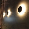 Applique a parete led 12w cerchio nero lampada alluminio luce per esterno tondo