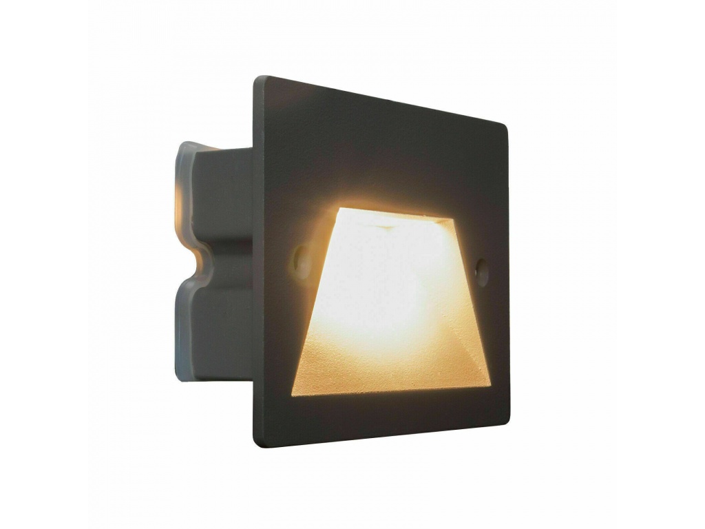 Grigio - luce naturale Segnapasso led a incasso 3W per cassetta scatola 503 220V applique luce soffusa per esterno IP65 lampada da muro parete bianco grigio