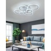 Lampadario da soffitto led 6 luci cerchi plafoniera design moderno per camera