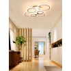 Lampadario da soffitto led 6 luci cerchi plafoniera design moderno per camera