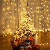 Catena di luci Natale 180 led cavo trasparente serie luminosa natalizie per esterno interno albero feste decorativa