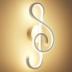 Applique led 14w chiave di violino lampada da parete nota musicale bianco stile moderno luce fredda naturale calda