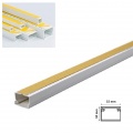 2mt Canalina adesiva 15x10 mm per cavi elettrica in plastica passacavi bianco coprifili a parete con copertura