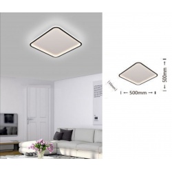 Plafoniera led da soffitto 50w lampadario quadrato bianco design moderno luce fredda naturale per camera cucina salotto