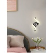 Applique a parete led 9w spirale verticale argento design moderno luce bianco naturale per interno comodino camera