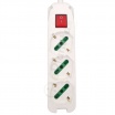 Multipresa prolunga elettrica con 3 prese shuko 16A 250V ciabatta bianco cavo 1.5 mt con interruttore