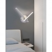 Applique da parete luce led 6w incrociato bianco lampada design moderno decorativo 2 bracci lineare per camera bagno soggiorno