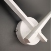 Applique da parete luce led 6w incrociato bianco lampada design moderno decorativo 2 bracci lineare per camera bagno soggiorno